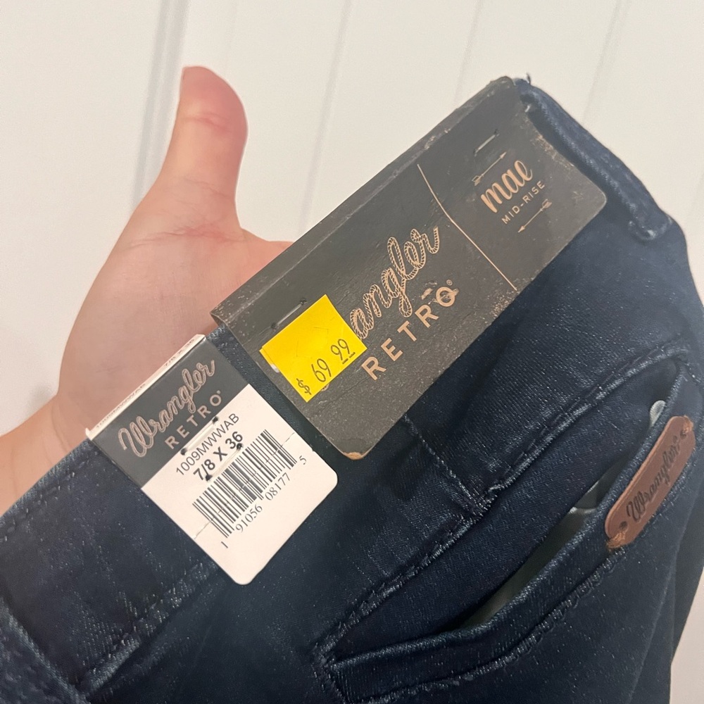 Wrangler Blue Boot Cut Jeans with Classic Stitching